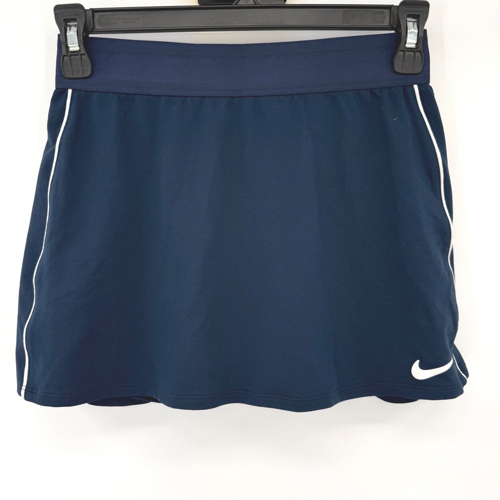 Nike Skort Women XS Navy Blue Dri-FIT Tennis Skirt 939320-420 Activewear Piping